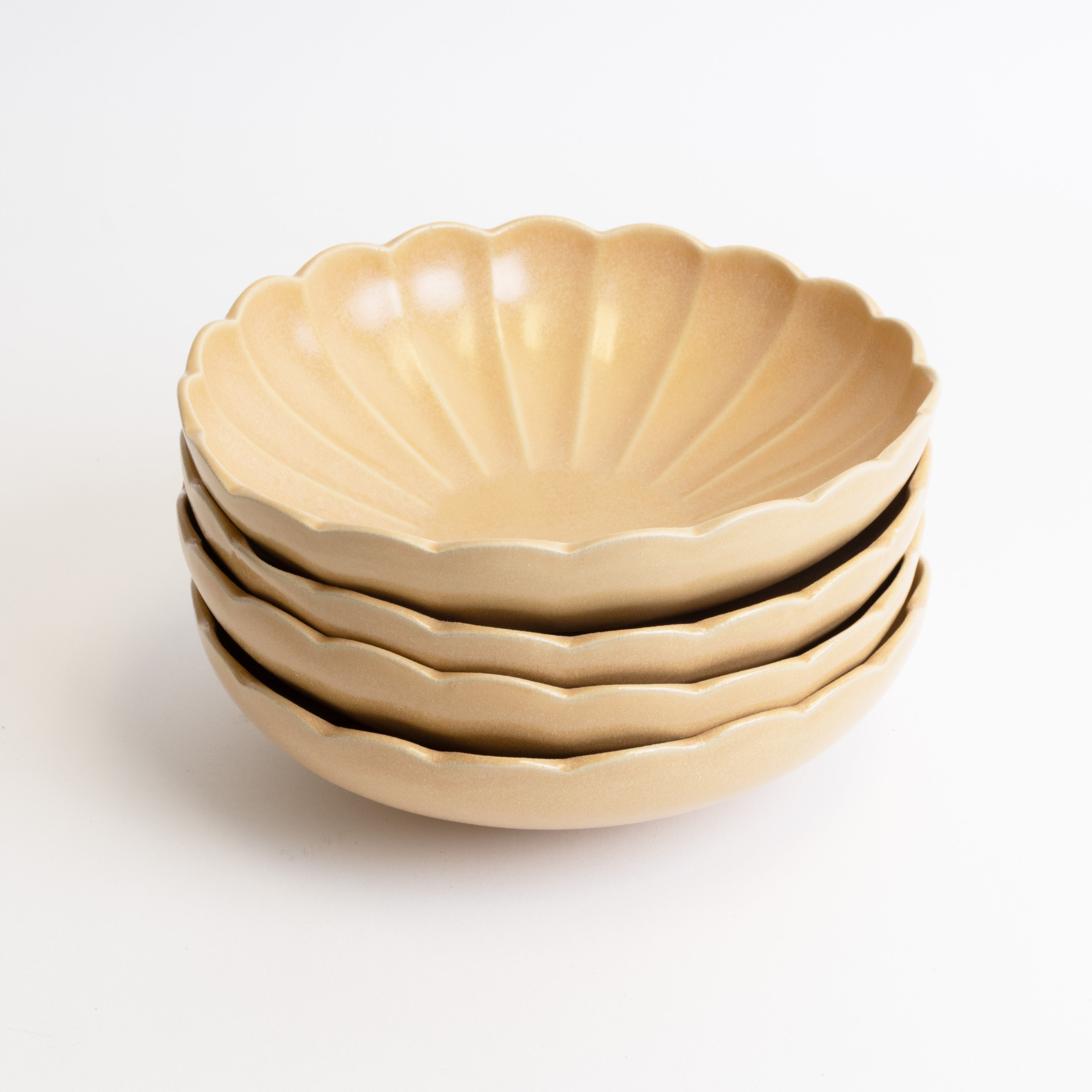 Dhalia Stoneware  Pasta Bowl - Camel