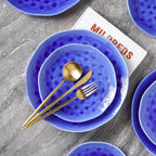 Constance Porcelain Dinnerware Set - Blue