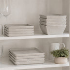 Grace Stoneware Dinnerware Set - White