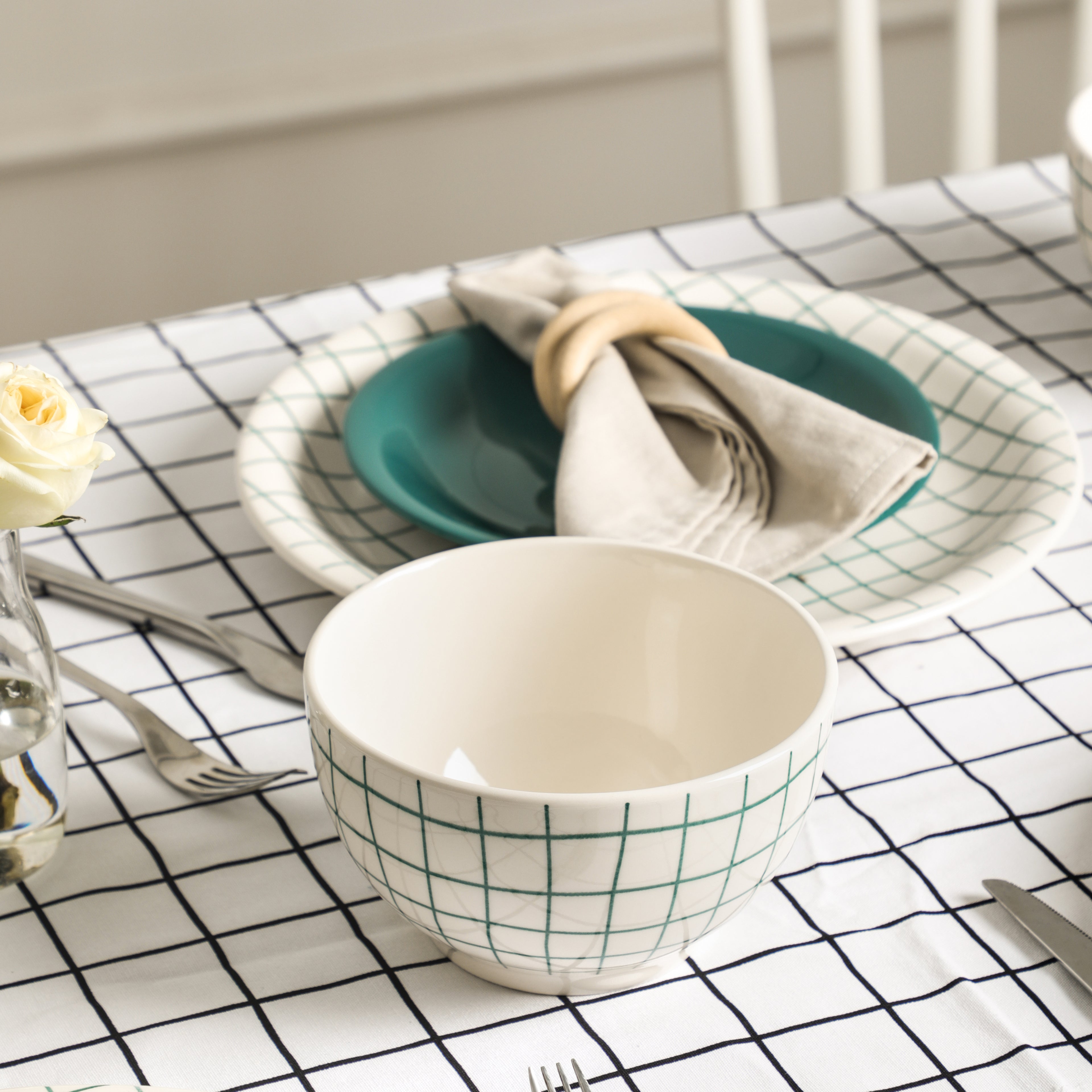 Ash Stoneware Dinnerware Set - Green