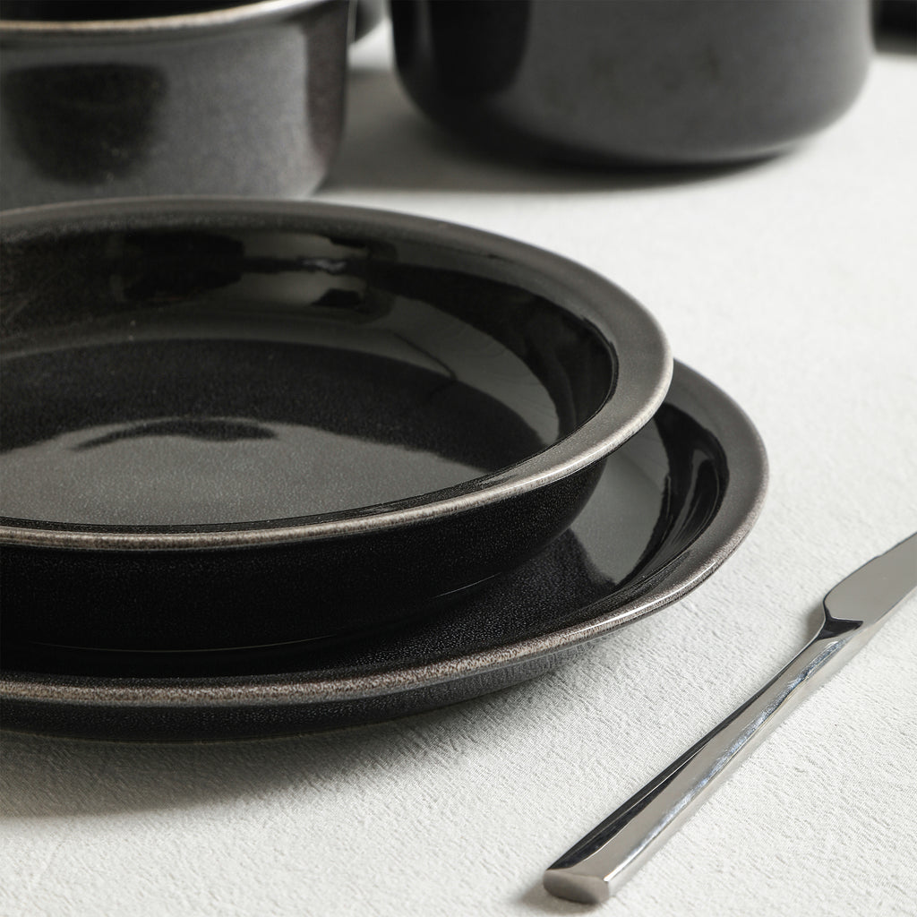 Slate Stoneware Dinnerware Set - Black