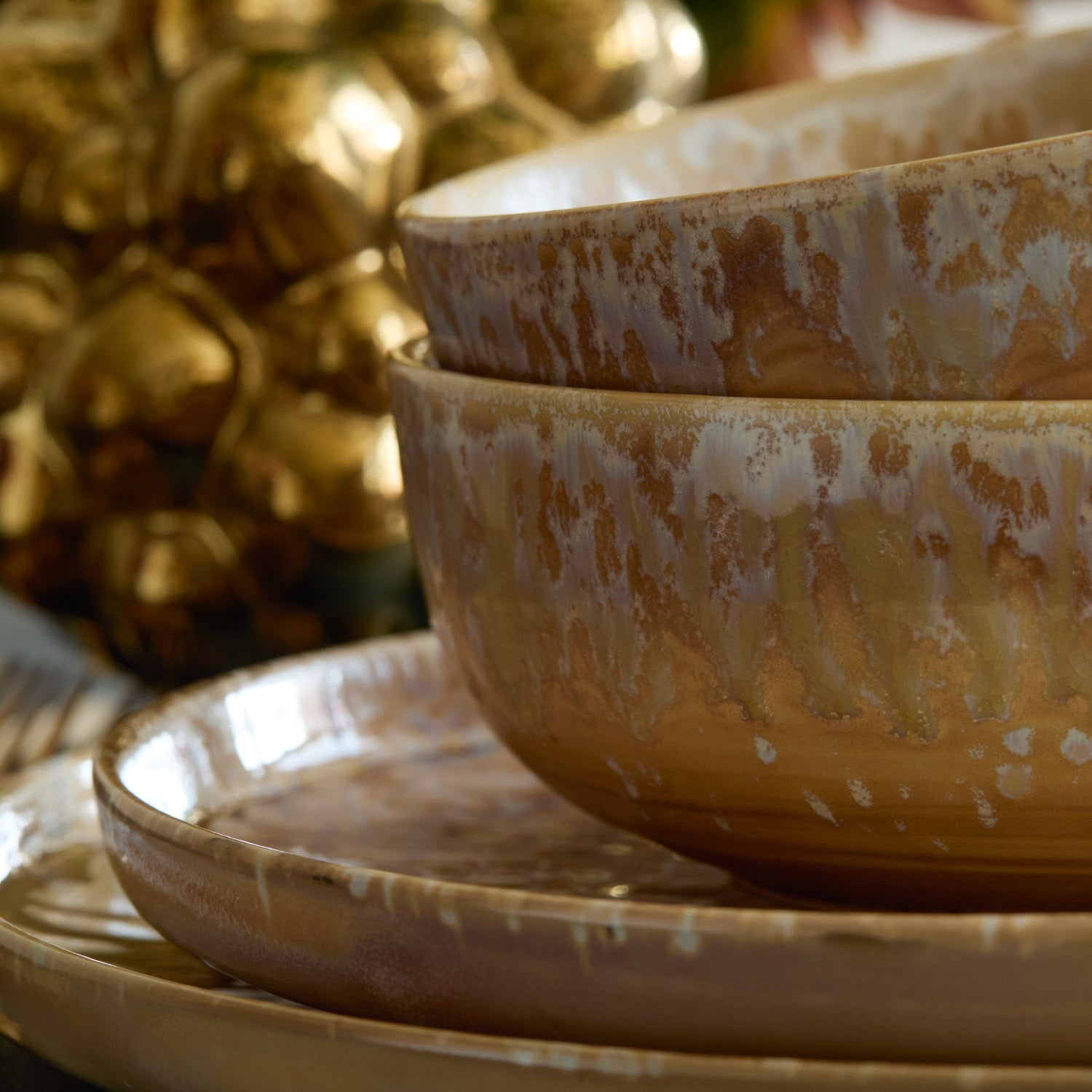 Hanami Stoneware Dinnerware Set - Beige