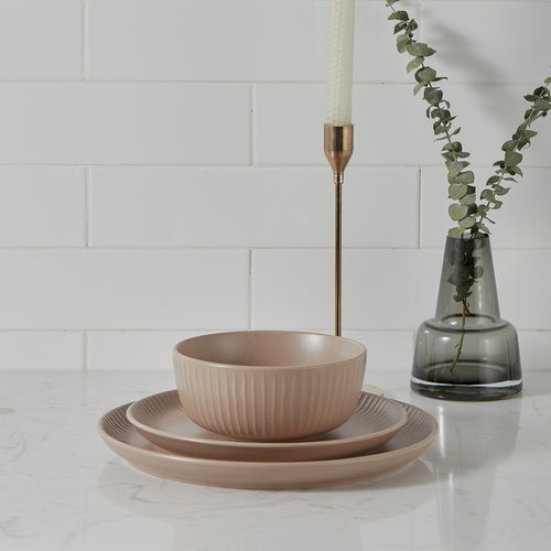 Logan Stoneware Dinnerware Set - Beige