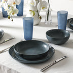 Elio Stoneware Dinnerware Set - Blue