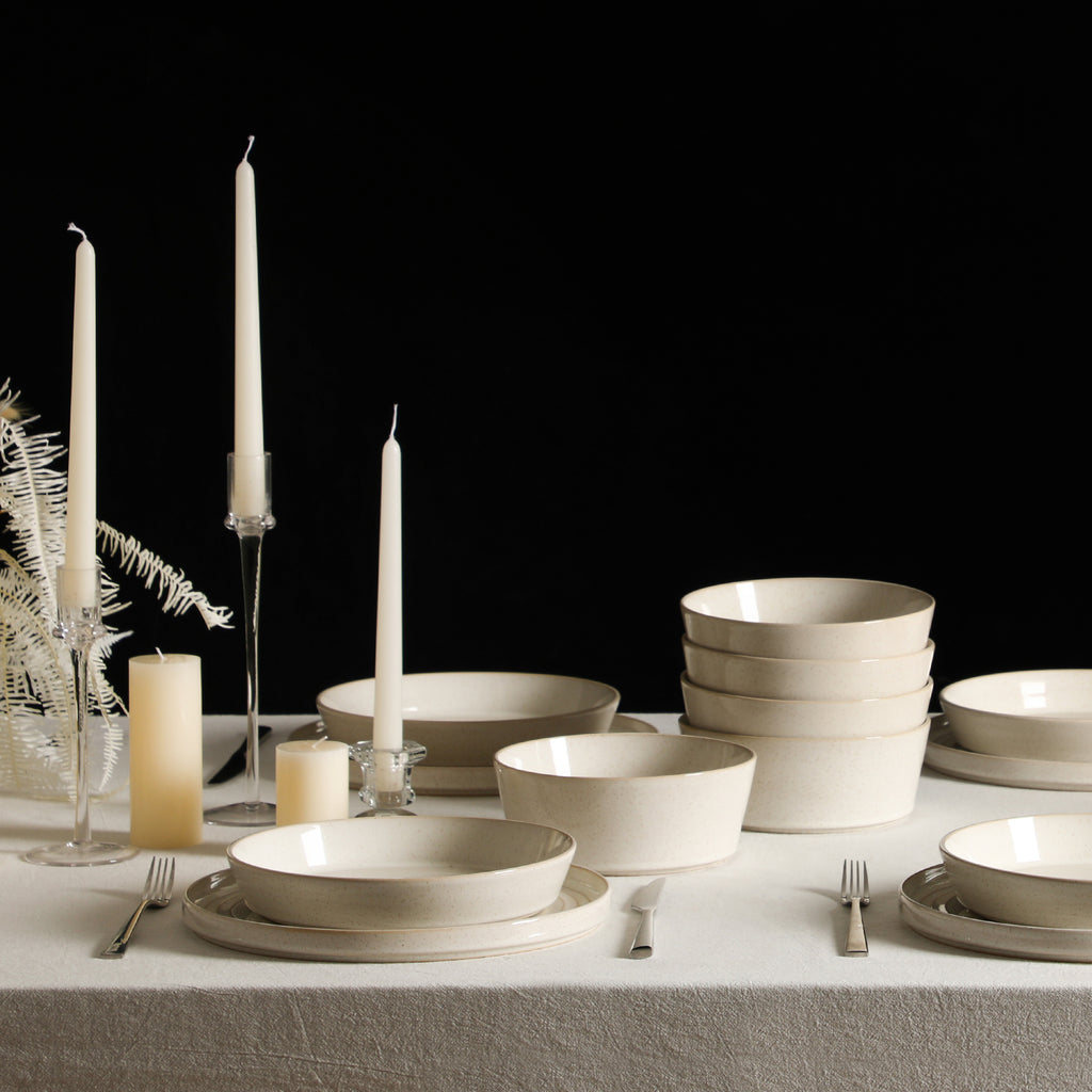 Claire Stoneware Dinnerware Set - White