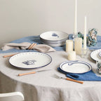 Knox Porcelain Dinnerware Set - Blue
