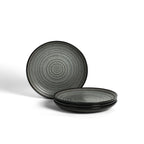 Dua Stoneware Salad Plate - Black