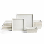 Grace Stoneware Dinnerware Set - White