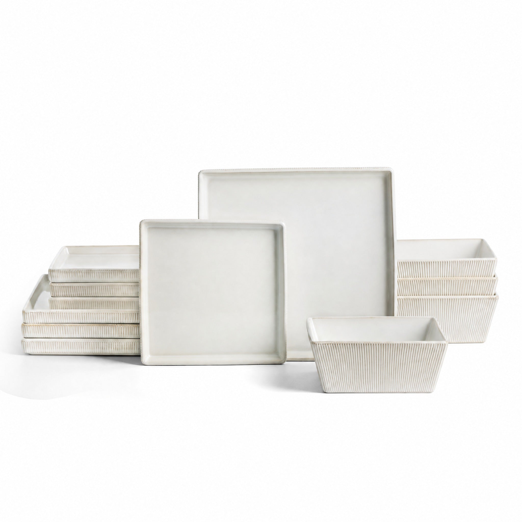 Grace Stoneware Dinnerware Set - White