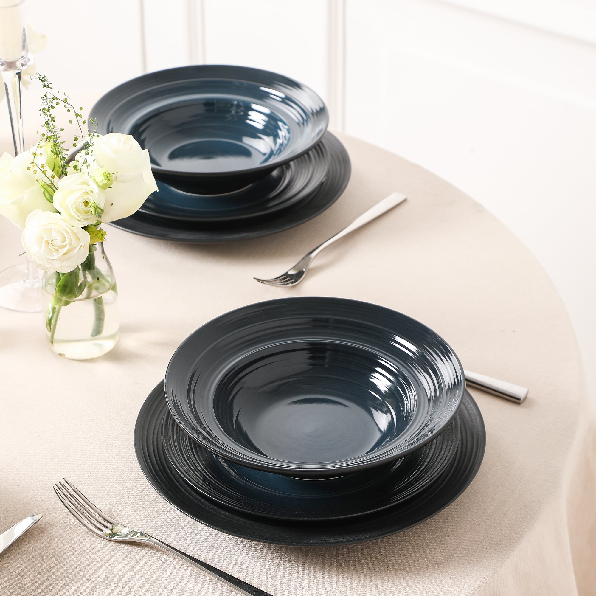 Celeste Stoneware Dinnerware Set - Blue
