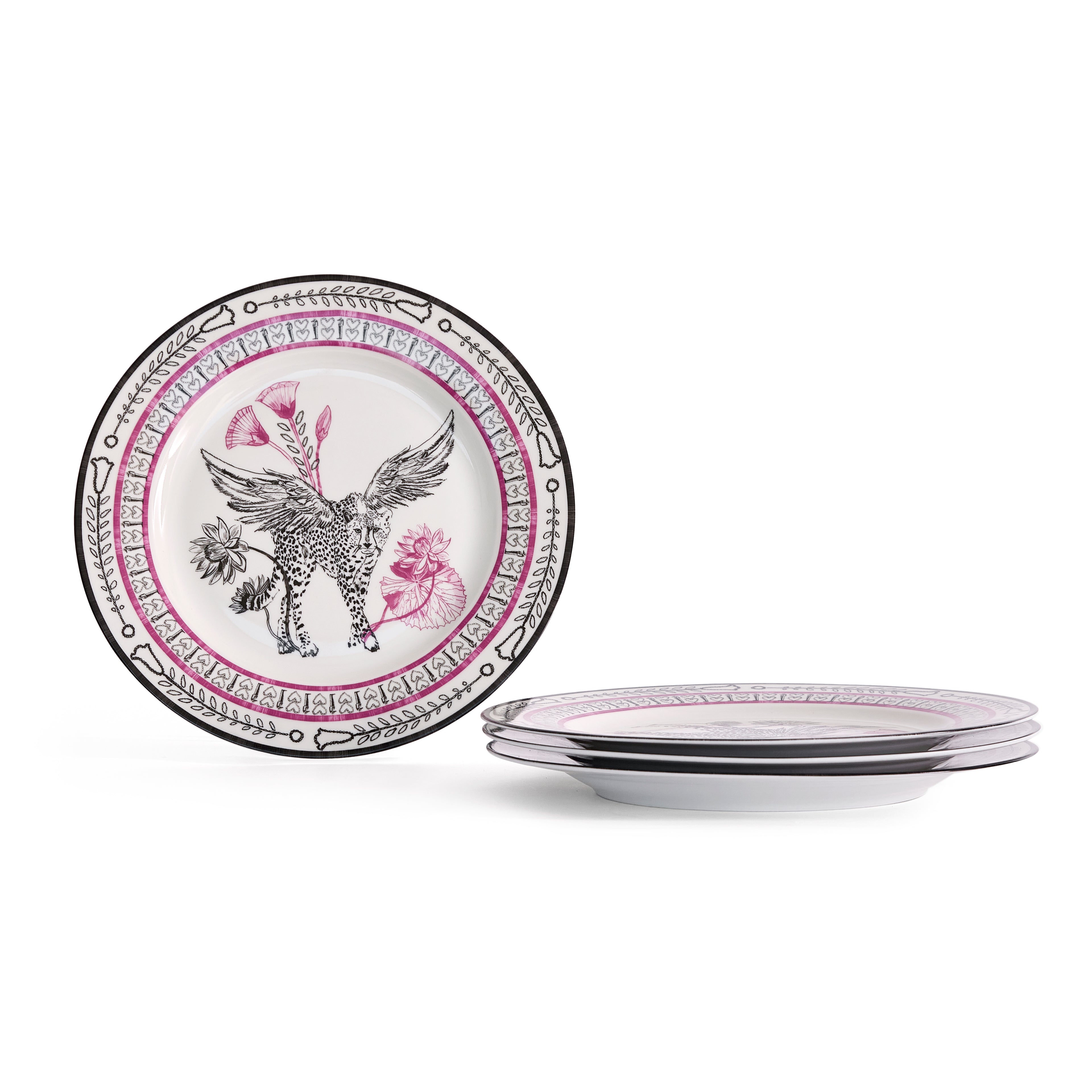 Serengeti Porcelain Dinner Plate Set - Multicolored