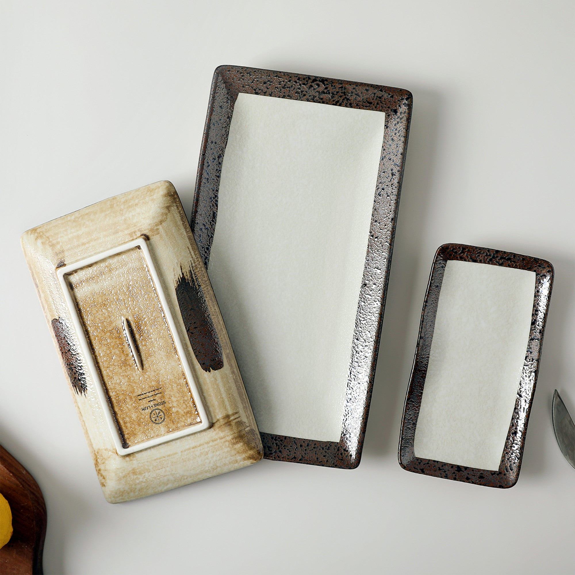 Lucy Porcelain Service Plate Set - Beige