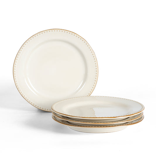 Comet Stoneware Dinner Plate Set - Cream