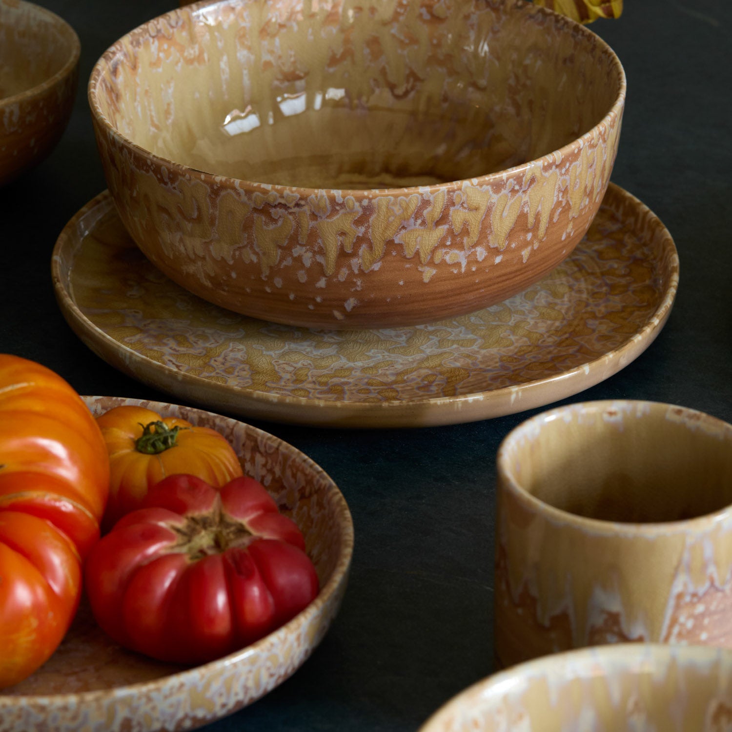 Hanami Stoneware Dinnerware Set - Beige