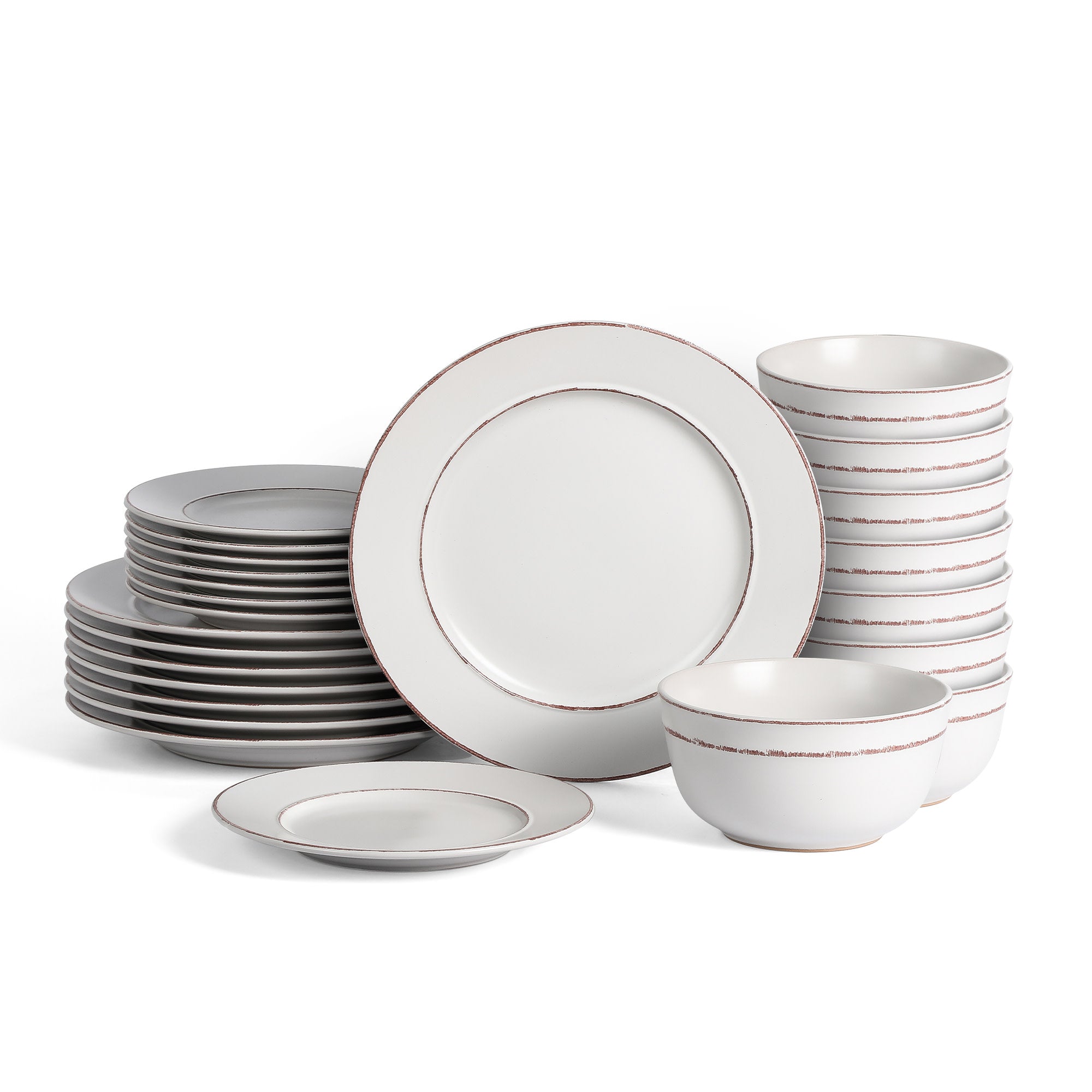 Hazel Stoneware Dinnerware Set - Grey