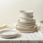 Slate Stoneware Dinnerware Set - White