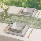 Grace Stoneware Dinnerware Set - White