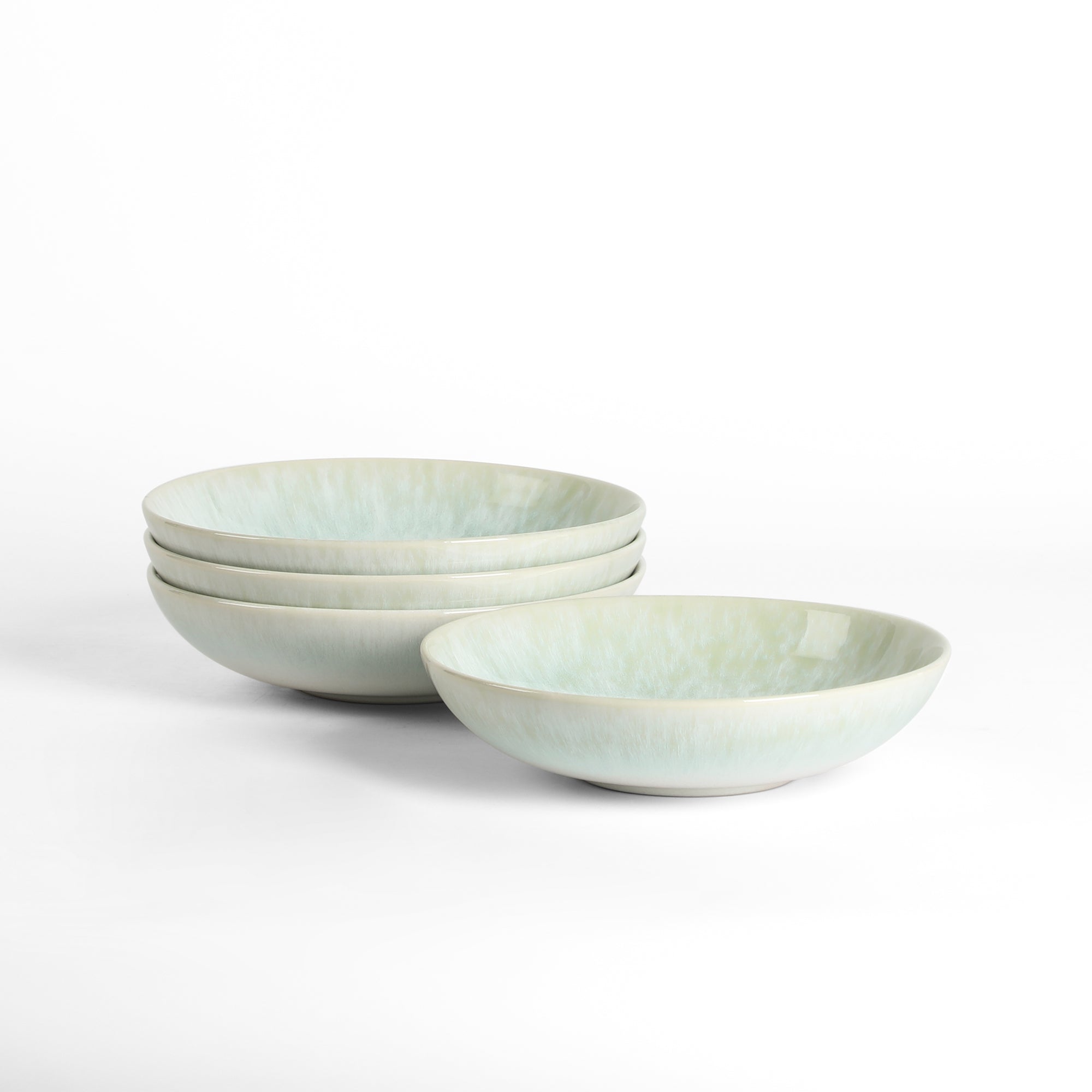 Riley Stoneware Pasta Bowl Set - Seafoam
