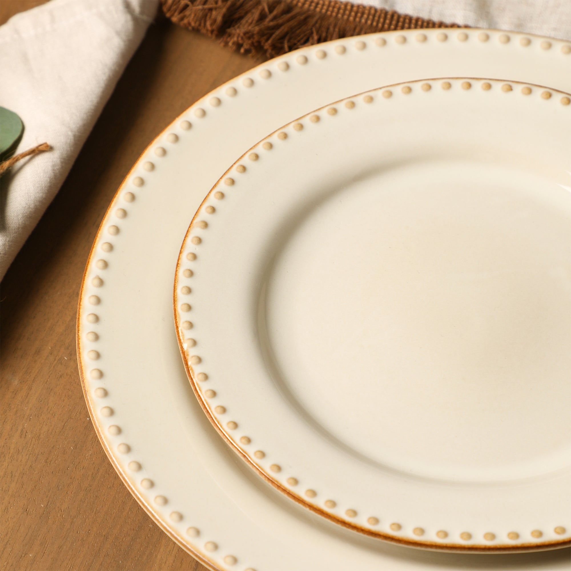 Comet Stoneware Dinnerware Set - Cream