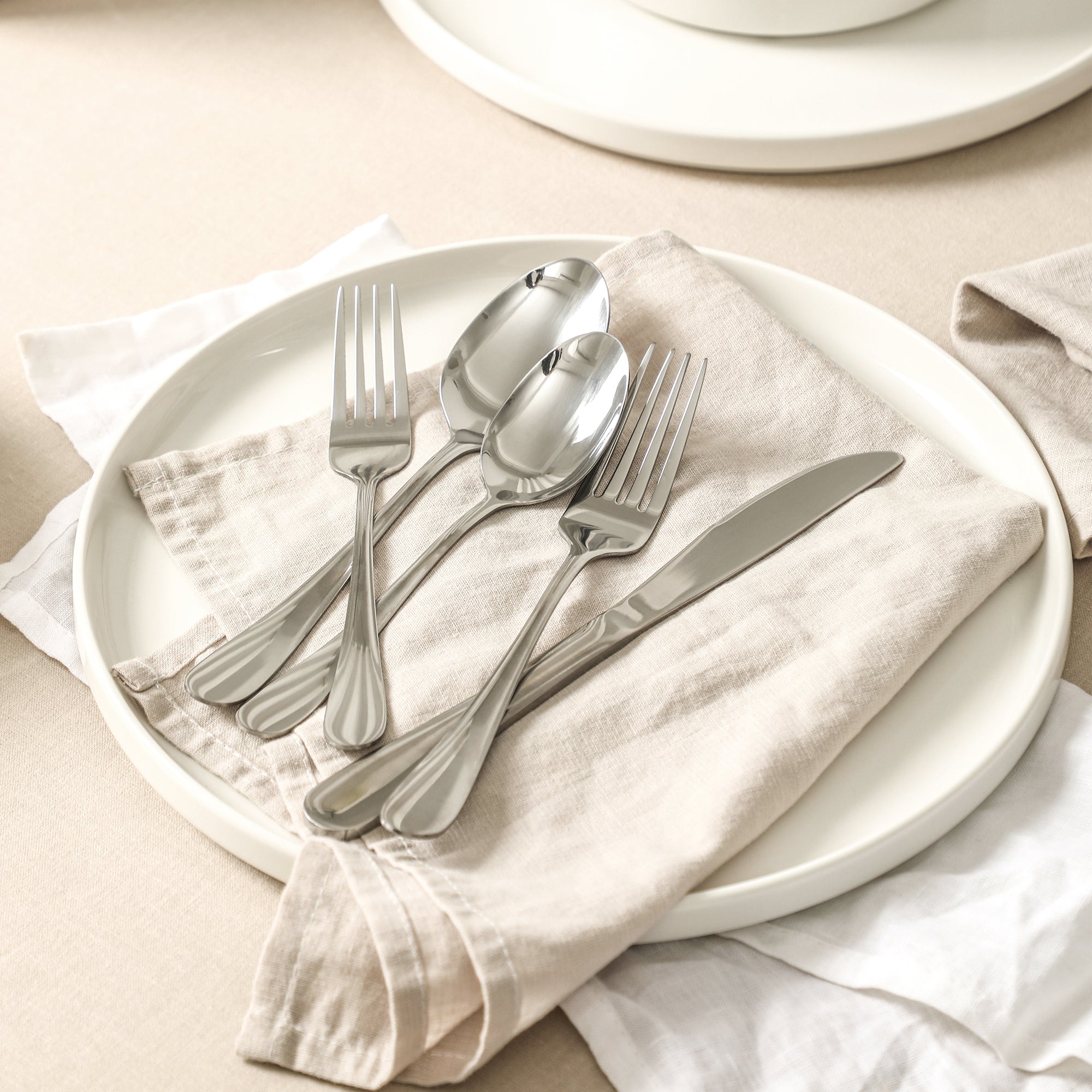 Dining Essentials Kit Porcelain 40 pc Bundle - White