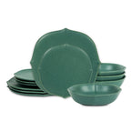 Baskerville Stoneware Dinnerware Set - Green