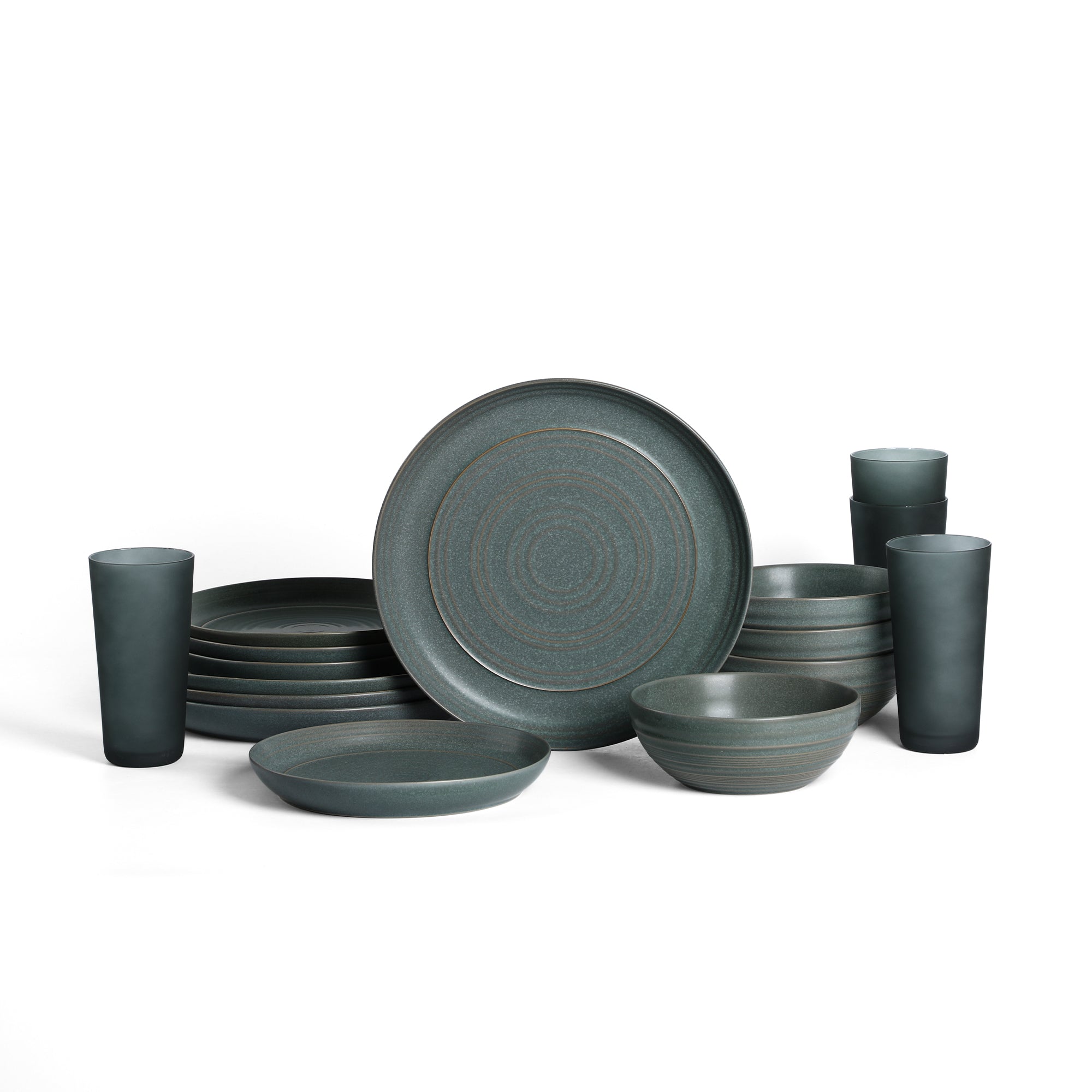 Elio Stoneware Dinnerware Set - Green