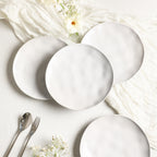 Harper Stoneware Dinnerware Set with Cereal and Pasta Bowls - White