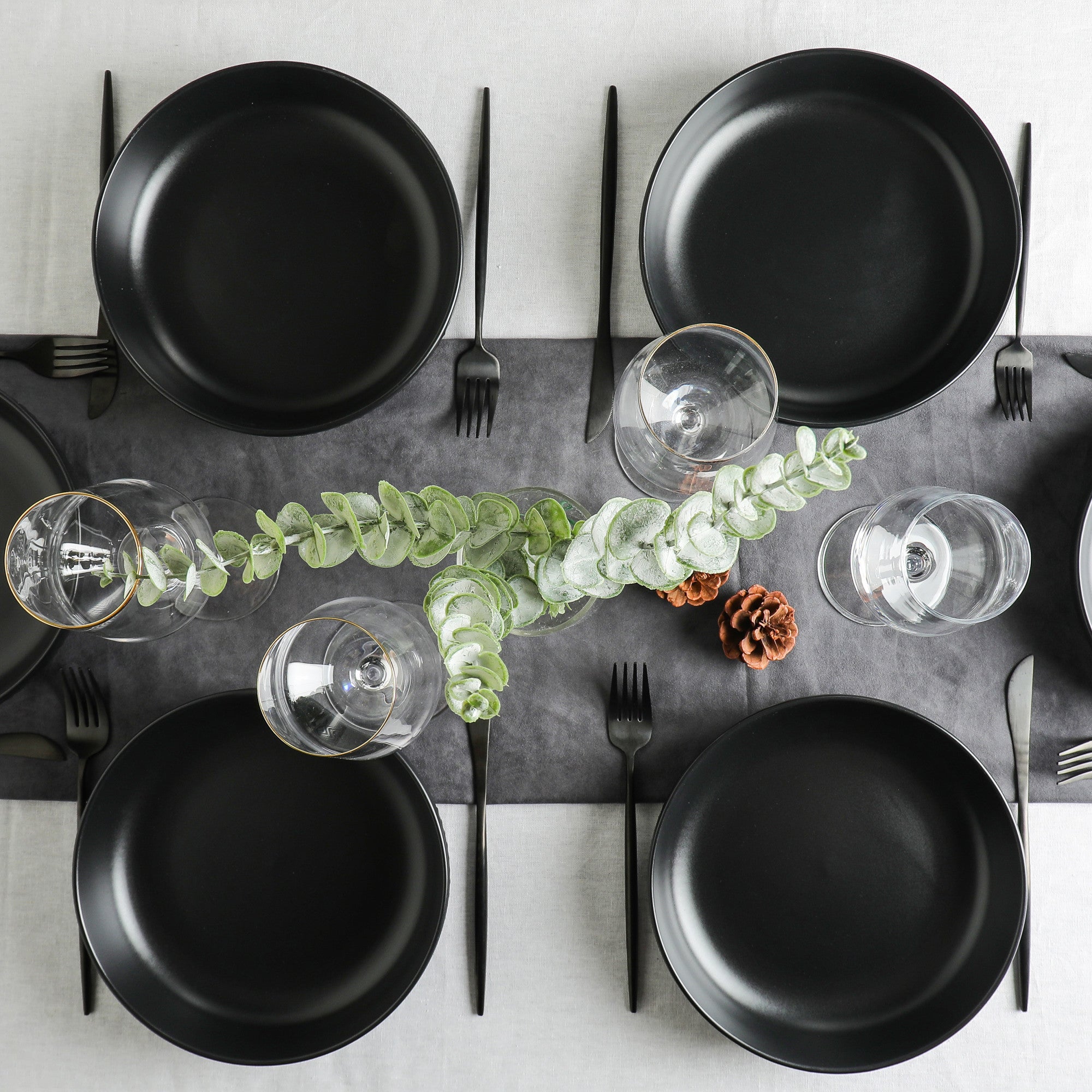 Logan Stoneware Bowl - Black