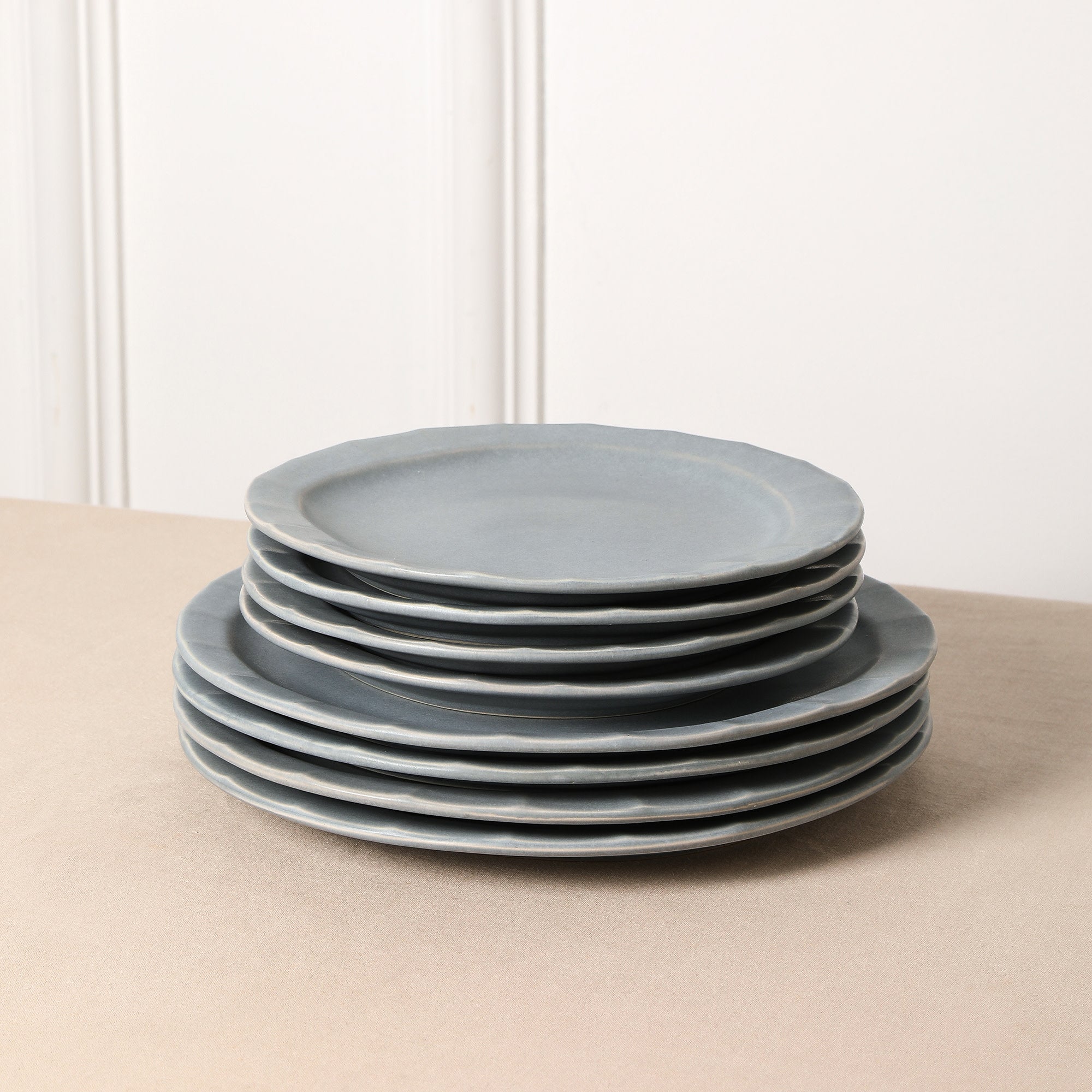 Oasis Stoneware Dinner Plate - Gray-Blue - Thumbnail 3