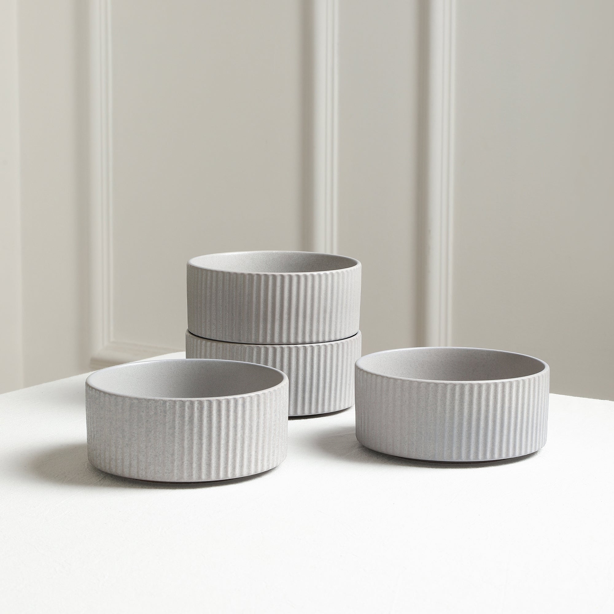Haven Stoneware Dinnerware with Cereal Bowl Set - Grey