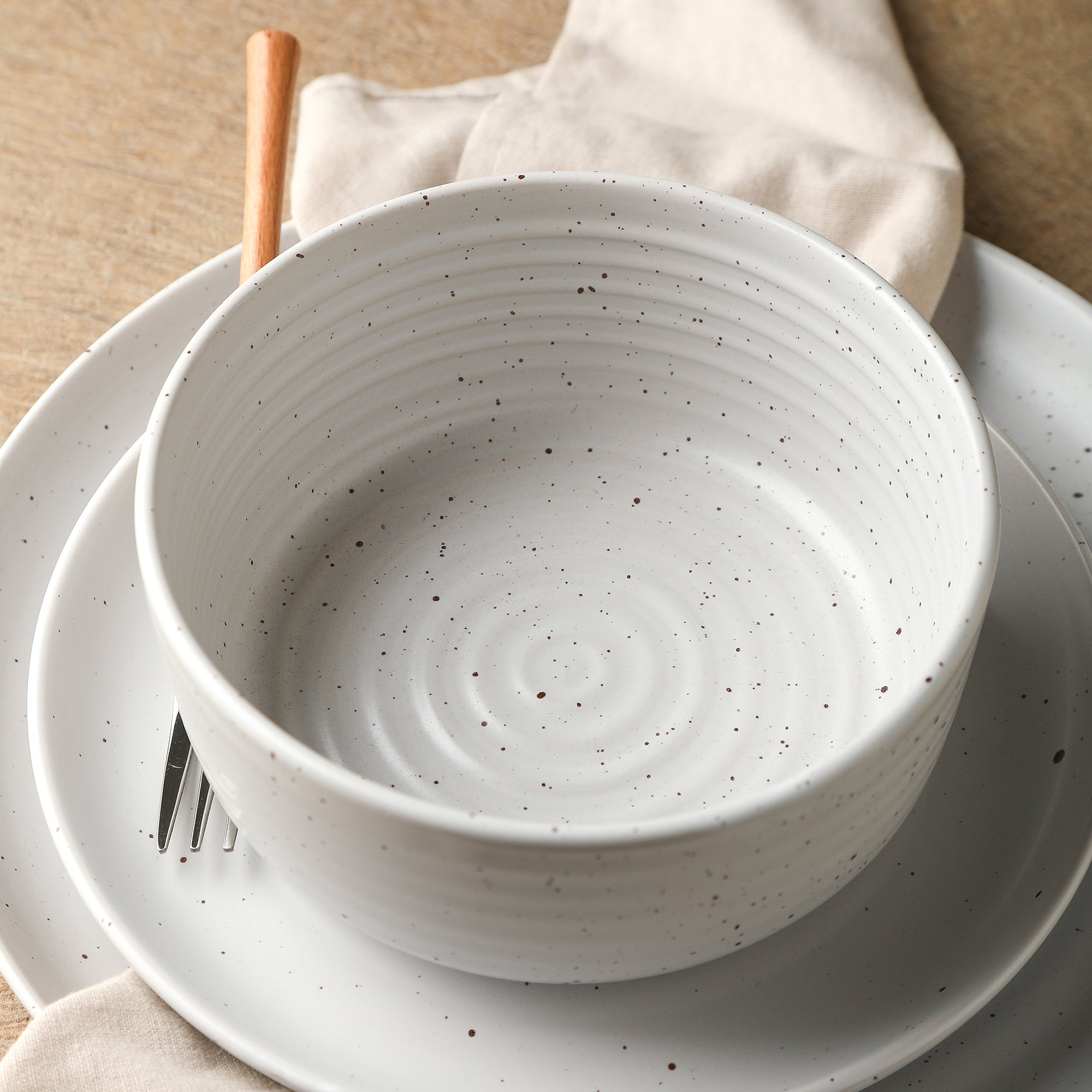 Ion Stoneware Dinnerware Set - White