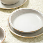 Slate Stoneware Pasta Bowl Set - White