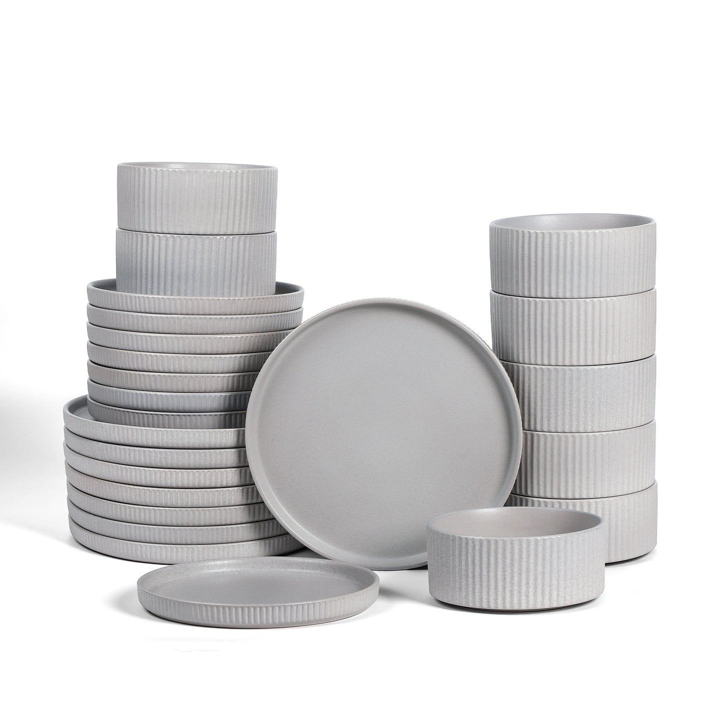 Haven Stoneware Dinnerware Set - Grey