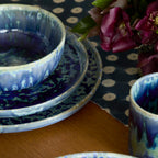 Hanami Stoneware Dinnerware Set - Blue