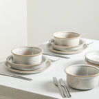 Slate Stoneware Dinnerware Set - White