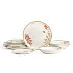 Maple Porcelain Dinnerware Set - White