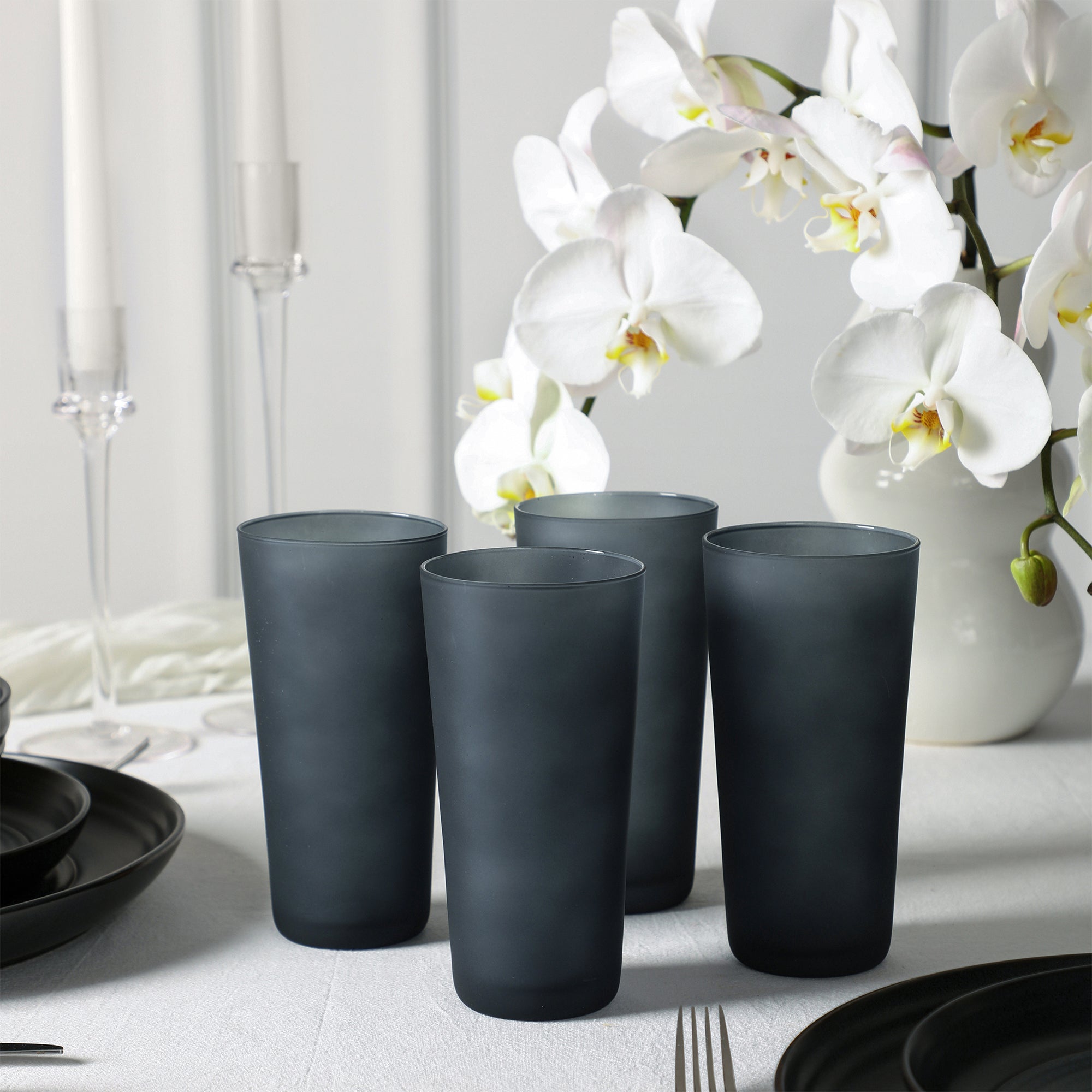 Elio Stoneware Dinnerware Set - Black