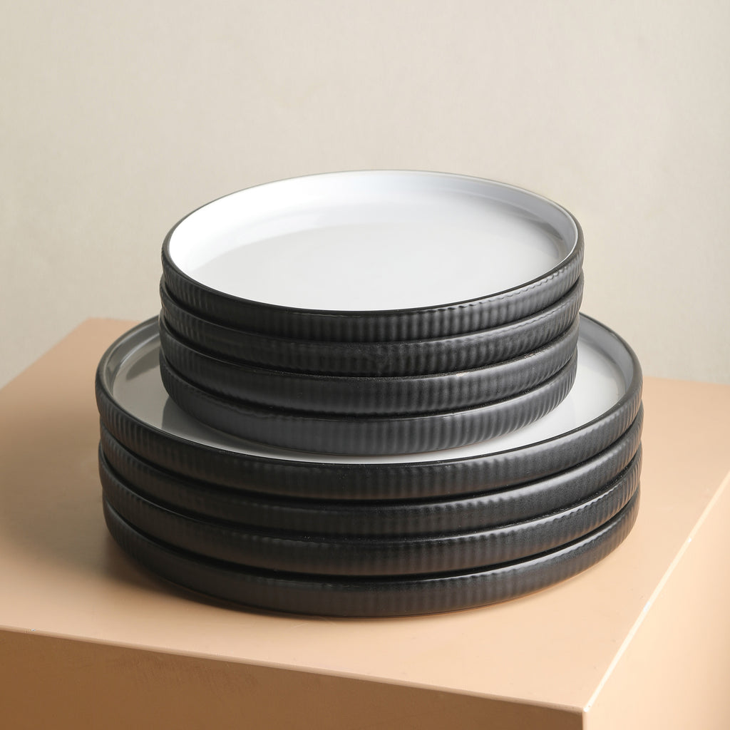 Laro Stoneware Dinnerware Set - Black