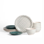 Ash Stoneware Dinnerware Set - Green