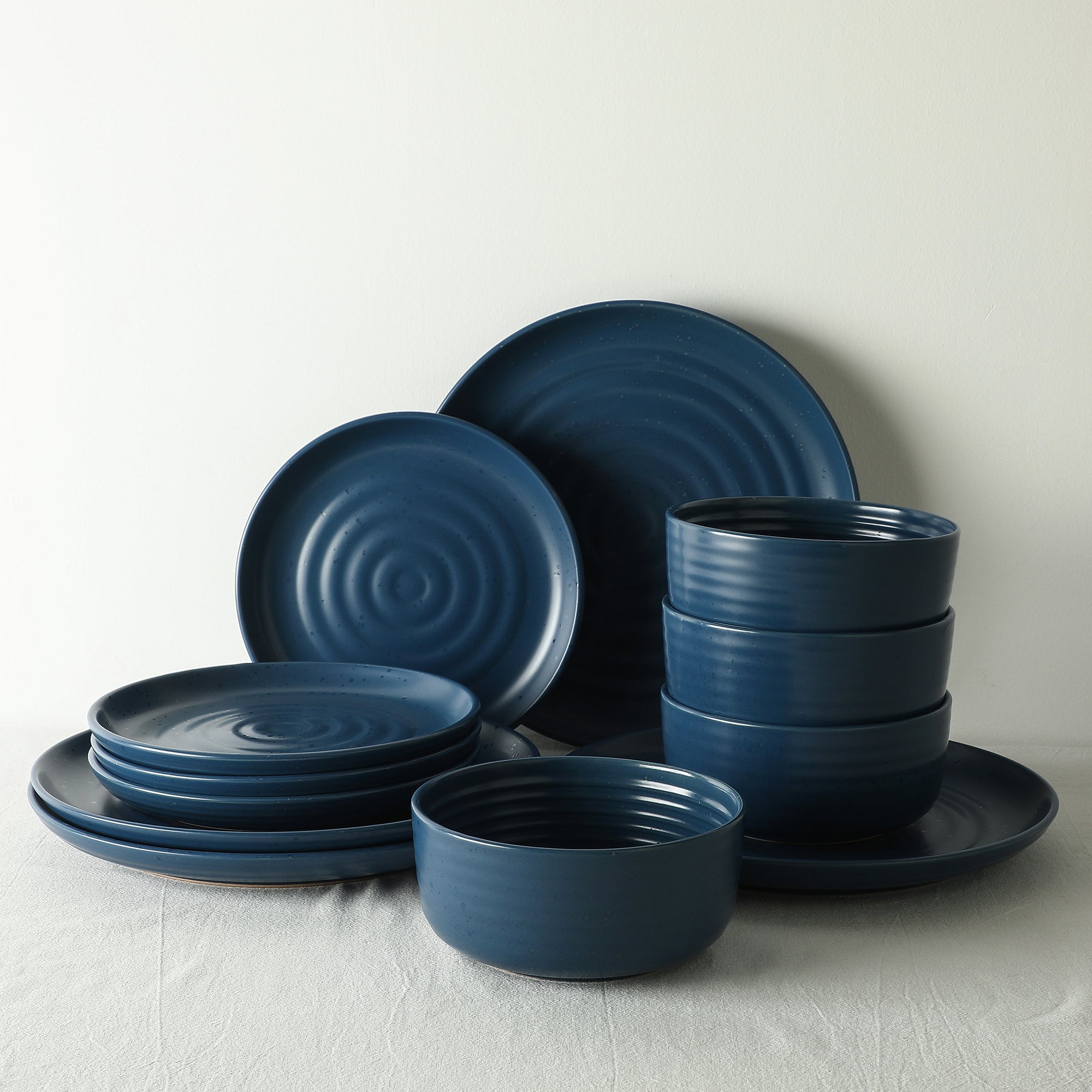 Ion Stoneware Dinnerware Set - Blue