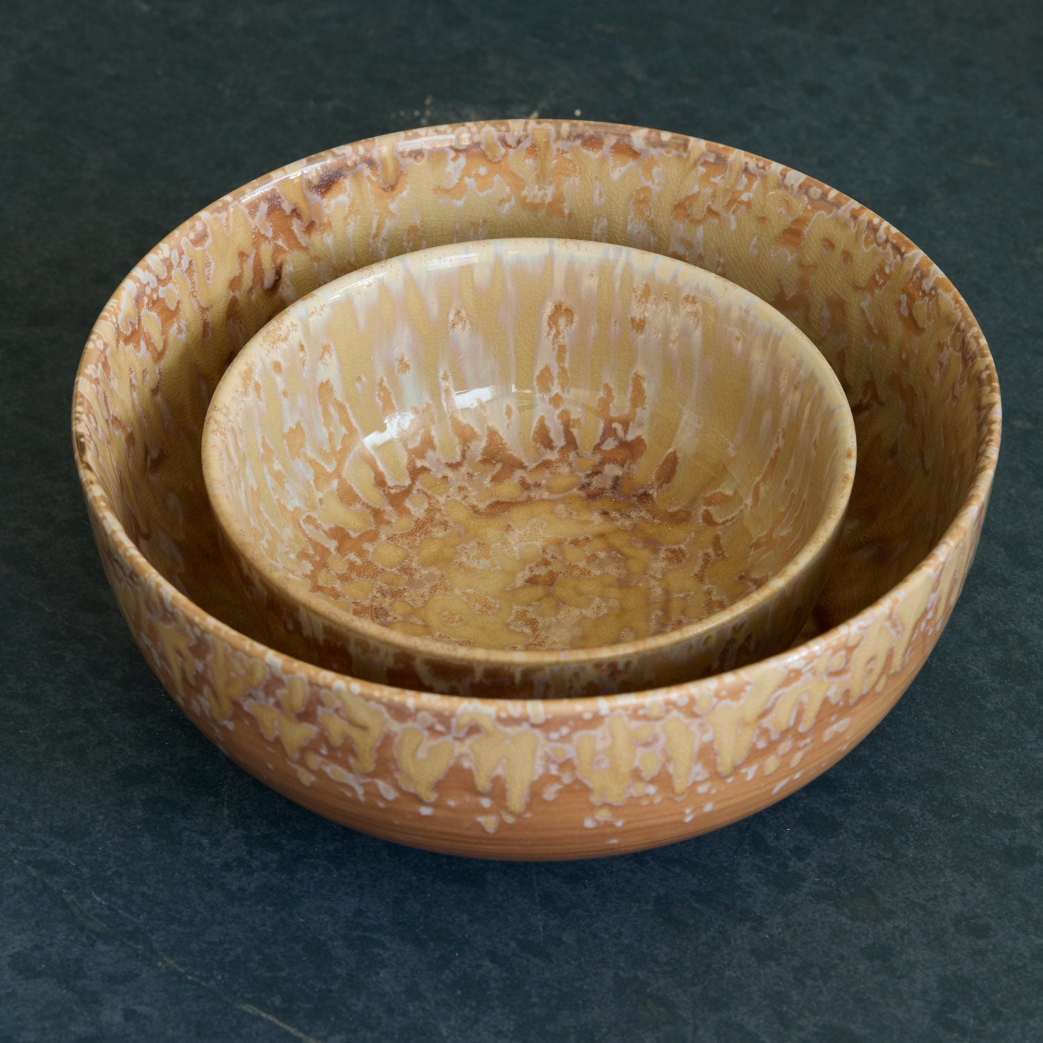 Hanami Stoneware Service Bowl Set - Beige