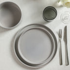 Haven Stoneware Dinnerware with Cereal Bowl Set - Grey