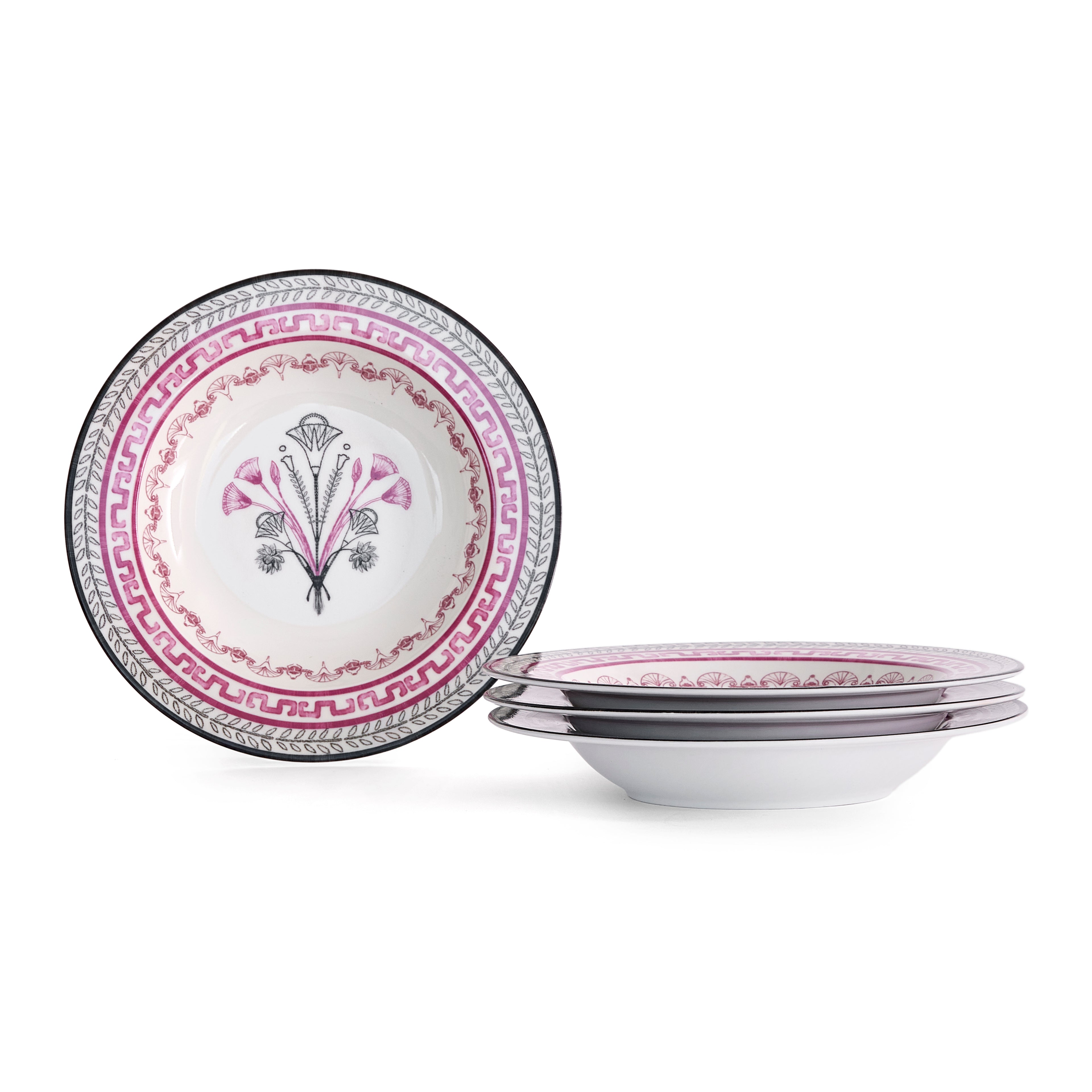 Marchesa Serengeti Porcelain Pasta Bowl Set - Multicolored