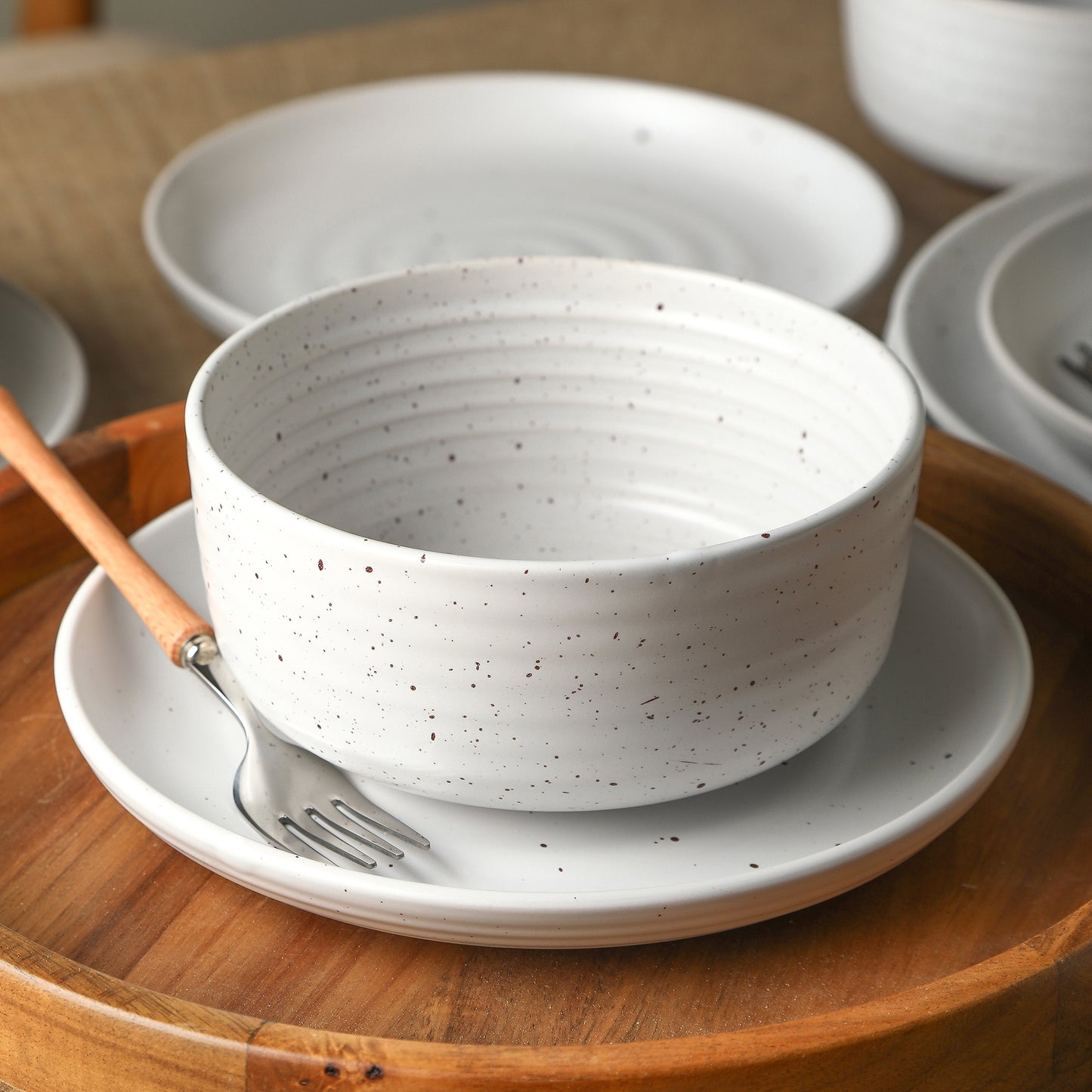 Ion Stoneware Dinnerware Set - White
