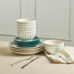 Ash Stoneware Dinnerware Set - Green