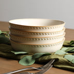 Comet Stoneware Pasta Bowl Set - Cream