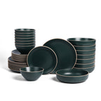 Lauren Stoneware Dinnerware Set - Dark Green