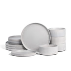 Haven Stoneware Dinnerware Set - Grey