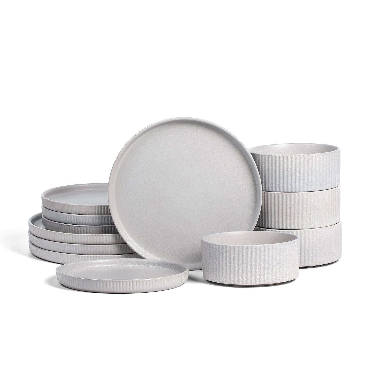 Haven Stoneware Dinnerware Set - Grey