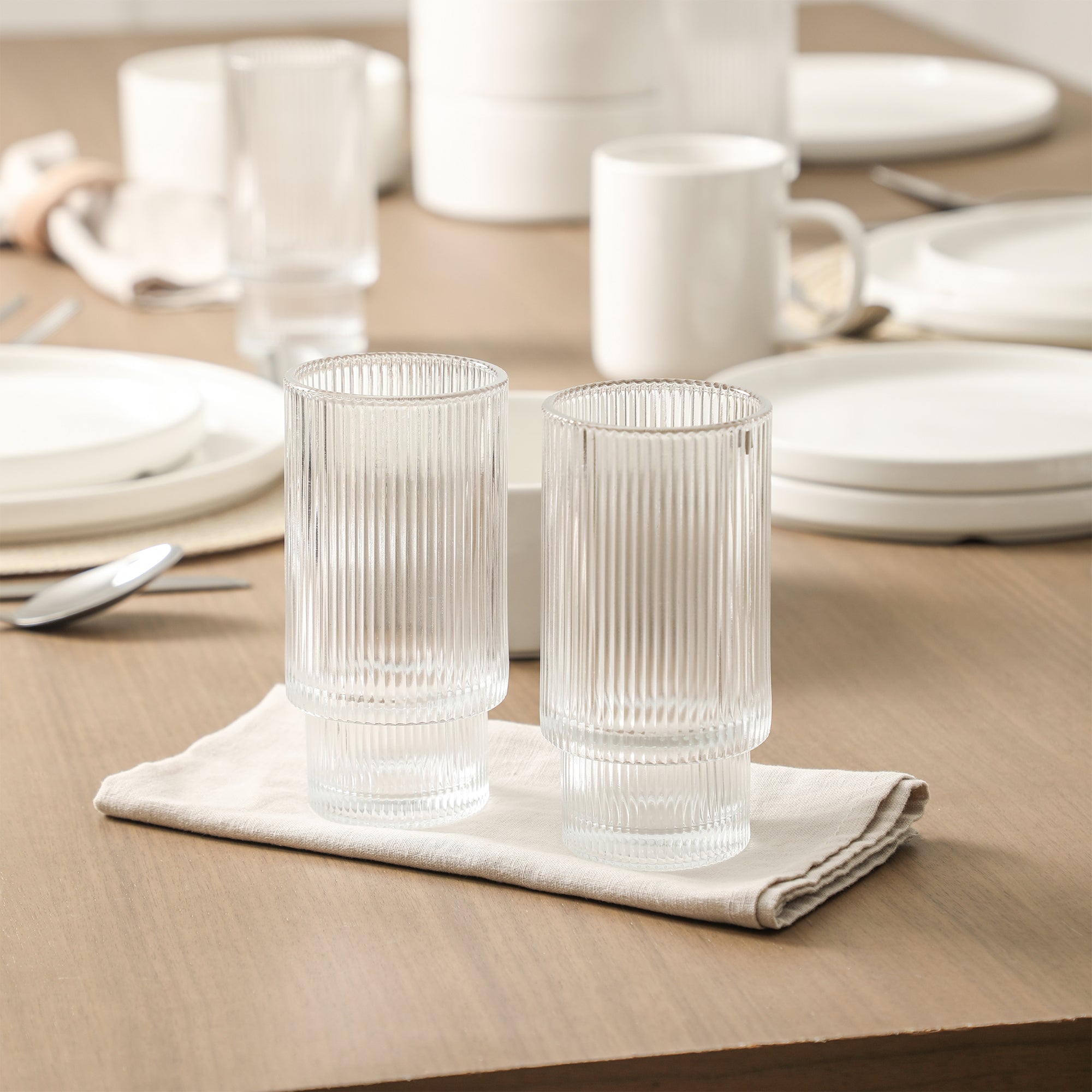 Dining Essentials Kit Porcelain 40 pc Bundle - White